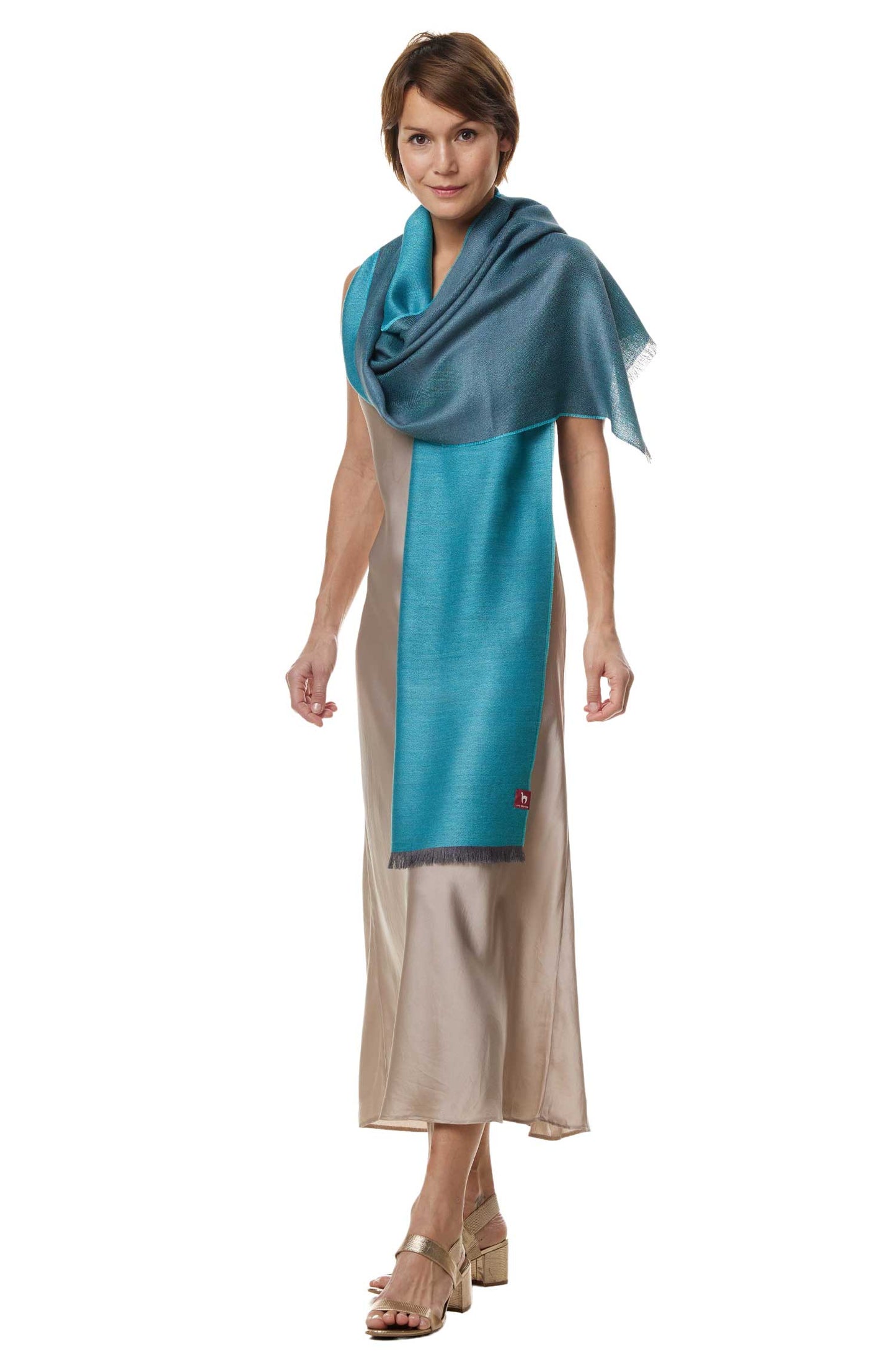 Alpakų vilnos ir šilko šalis AlpaSilk Turquoise