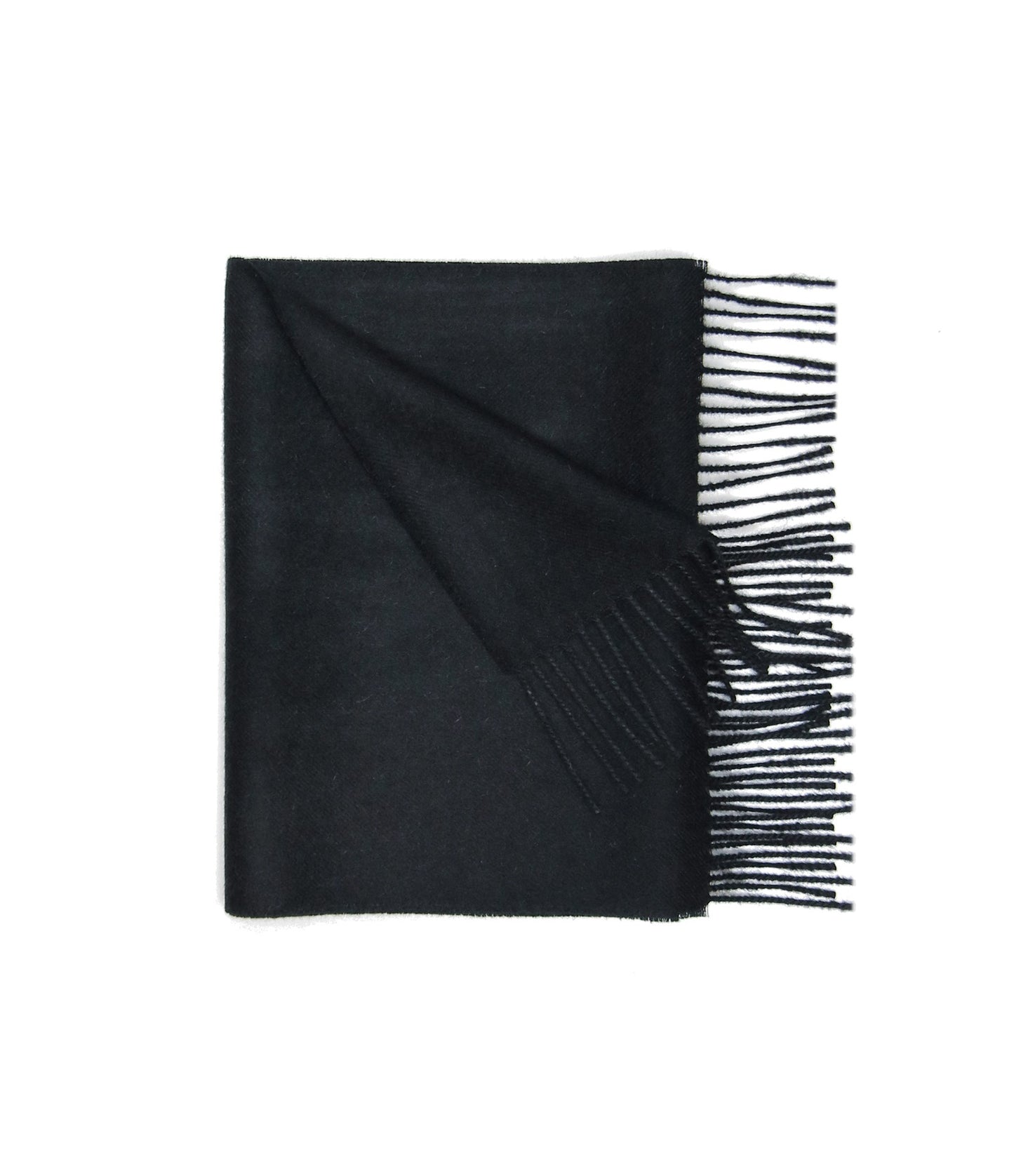 Juodas alpakų vilnos šalikas