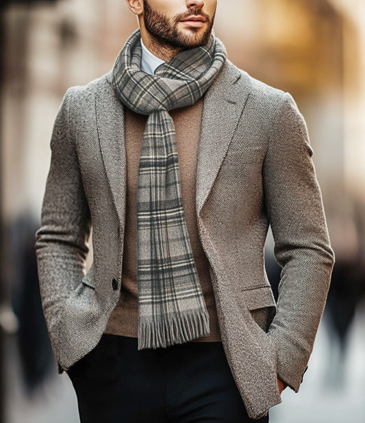 Languotas alpakų vilnos šalikas