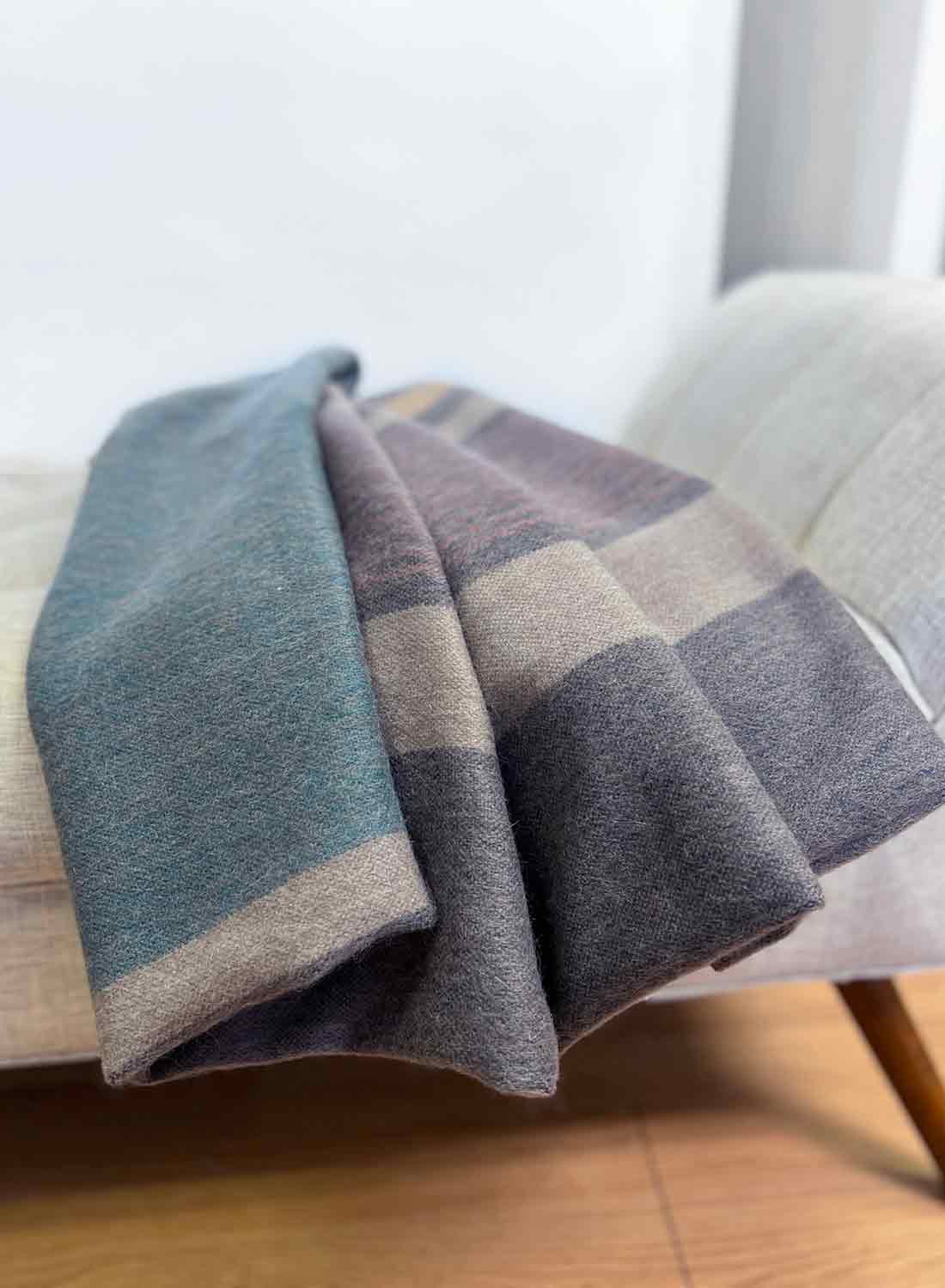 Alpakų vilnos pledas Jade Forest