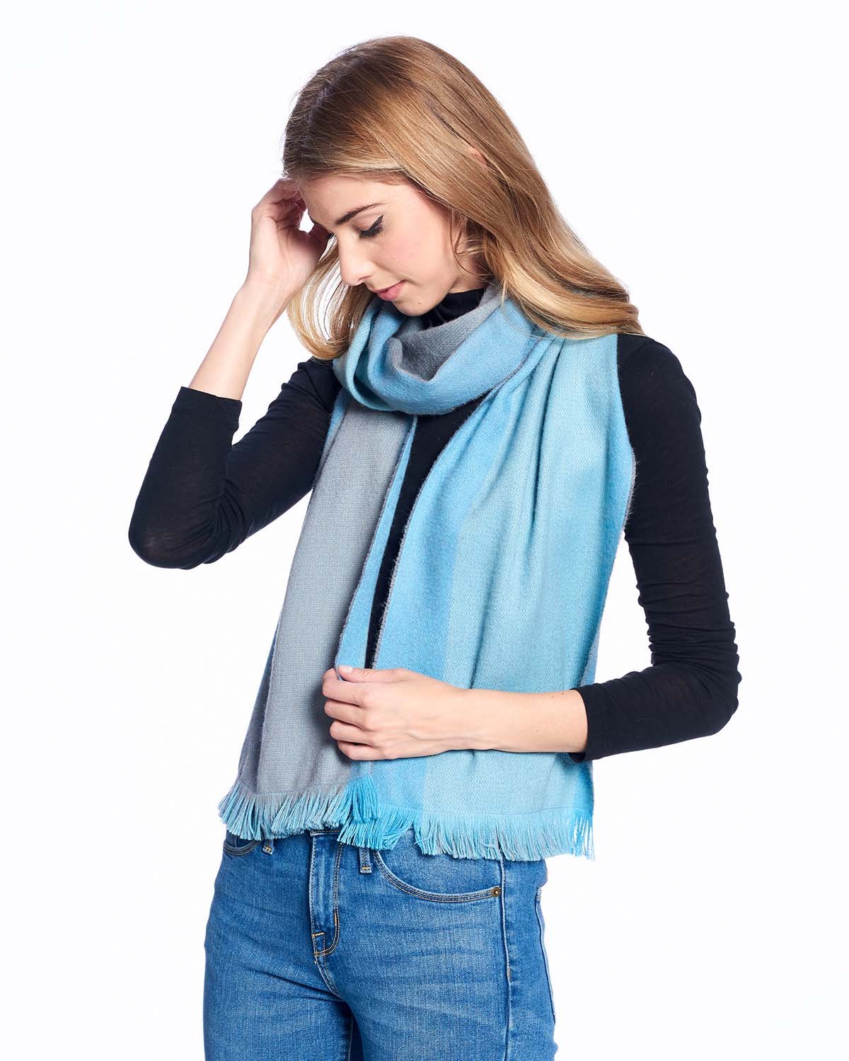 Dvipusis alpakų vilnos šalikas Wet Weather