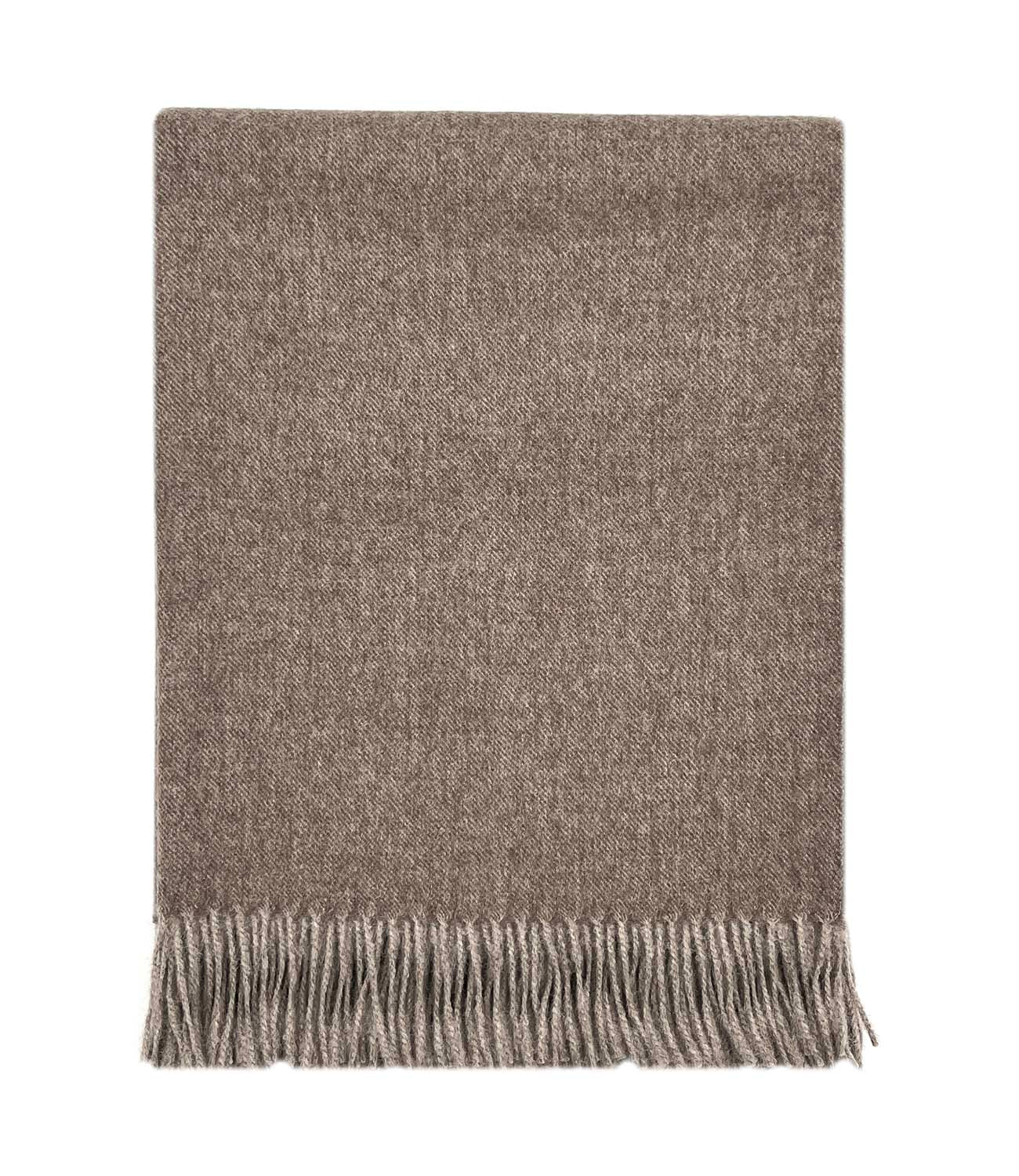 Alpakų jauniklių vilnos pledas Hazelnut