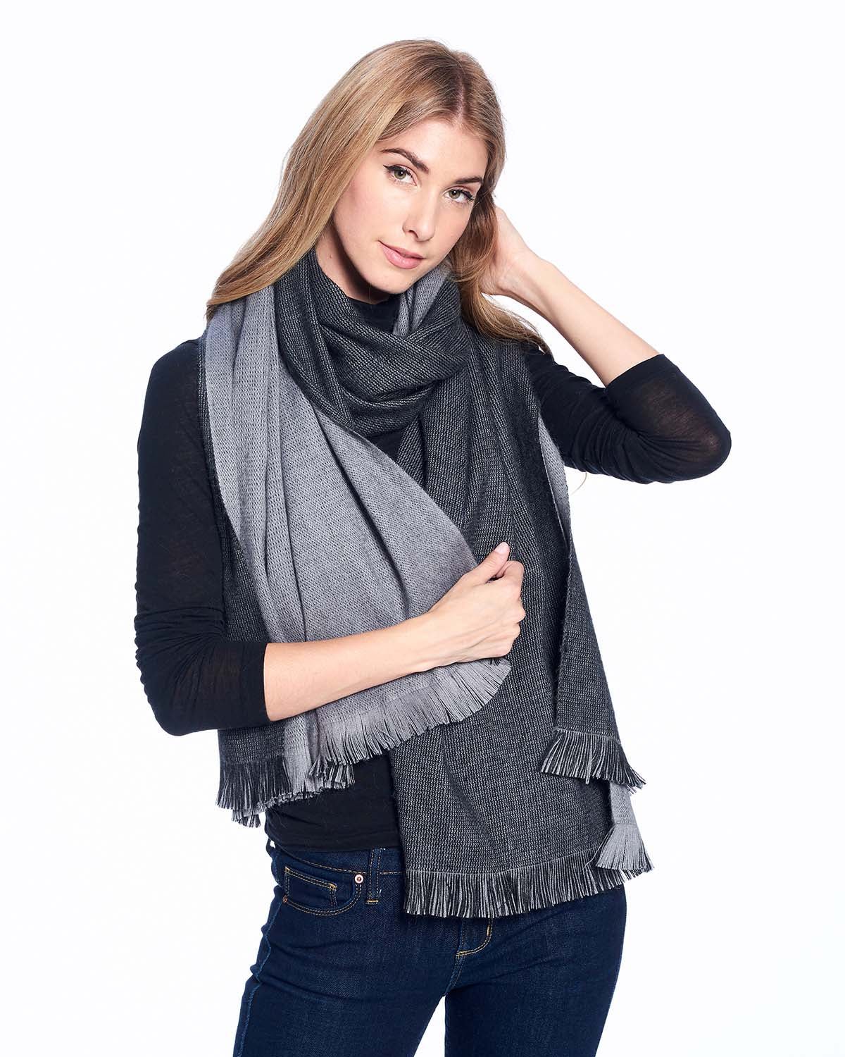 Dvipusė alpakų vilnos skraistė Obsidian